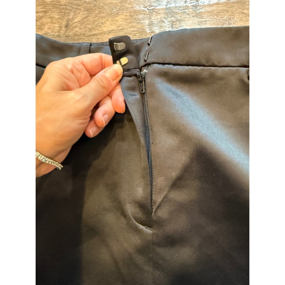 J.Crew Pencil Skirt Women 10 Black Satin Finish Professional Workwear BK0001 - Picture 3 of 9